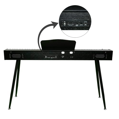 Image of Kadence DP01WBK GEN25 Digital Piano | 88 Weighted Progressive Hammer Keys | Portable with Wooden Stand, Triple Pedal, MIDI | French Dream Chip | 2025 Edition | Black