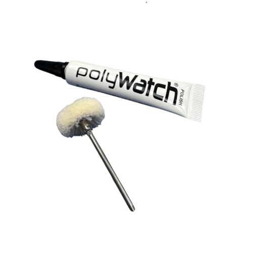 PolyWatch Polierwerkzeug aus Kunststoff für Uhren mit montierter Schnur