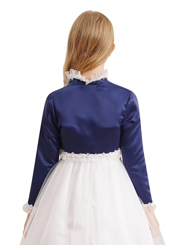 Jelory Kids Flower Girl Sparkly Sequins Rhinestones Bolero Shrug Open Front Cropped Cardigan Jacket Dressy Coat4