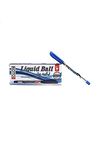 Roto liquid ball ballpoint pen, 0.7 mm, blue - pack of 12