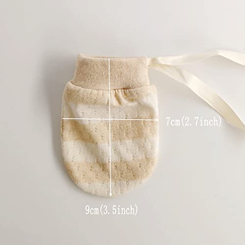 Organic Baby Mittens Newborn Glove No Scratch for Infants Unisex 4 Pairs Soft - Thumbnail 2