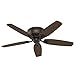 Hunter 52 inch Indoor Ceiling Fan with LED Lights - Bronze Ceiling Fan with Pull Chain, For Bedroom, Living Room, or Kitchen, Low Profile Mount, No Remote, 5 Blades - Builder 53327, New Bronze