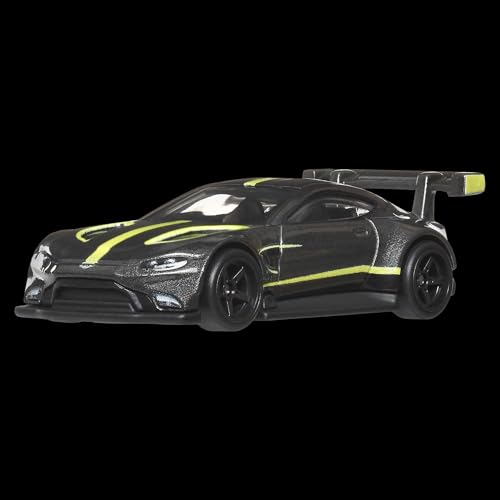 Hot Wheels Car Culture Premium Jouet Aston Martin Vantage GTE à l'échelle 1:64 en métal moulé sous Pression avec pneus Real Riders, carrosserie et châssis en métal, Eurospeed, JBK76