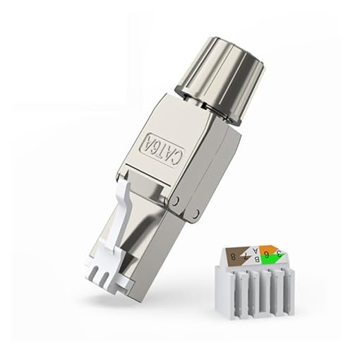 RJ45 Cat6A Cat7 Cat8 Connector Reusable Shielded Ethernet Field Modular 2000MHz 40Gbps LAN Cable 22-26AWG(CAT6A STP)