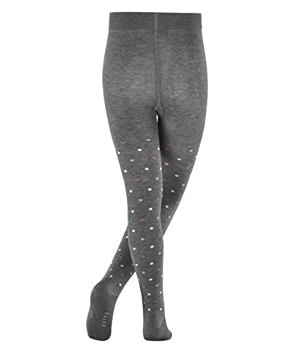 FALKE Unisex-Child Tights Multidot K Ti Cotton Thin Patterned 1 Pair, Grey Light Grey 3400, 122-128, Grey Light Grey 3400, 122-1282