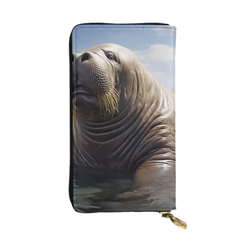 Portefeuille long en cuir noir Walrus : le cadeau idéal pour femme et fille