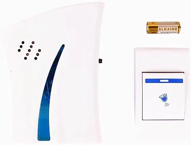 Bleaws Wireless Doorbell Kit Over 100 Feet Range 32 Rings Door Bell Chime LED Flash Cordless Calling Remote Control Door Bell Ideal for Home/Shop/Office