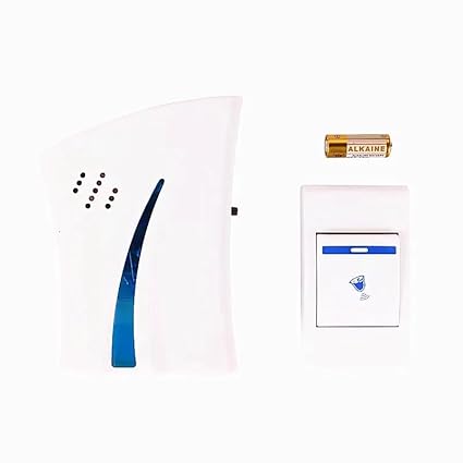 Bleaws Wireless Doorbell Kit Over 100 Feet Range 32 Rings Door Bell Chime LED Flash Cordless Calling Remote Control Door Bell Ideal for Home/Shop/Office