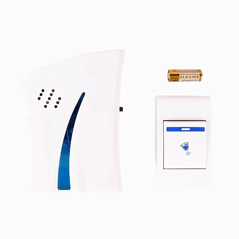 Bleaws Wireless Doorbell Kit Over 100 Feet Range 32 Rings Door Bell Chime LED Flash Cordless Calling Remote Control Door Bell Ideal for Home/Shop/Office