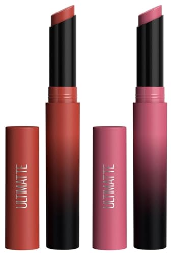 Image of Maybelline New York Lipstick, Color Sensational Ultimattes, 599 More Mauve, 1.7 g & Maybelline New York Lipstick, Color Sensational Ultimattes, 899 More Rust, 1.7 g