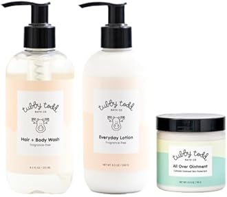 3-Step Baby Bath & Skincare Routine - The Regulars Bundle - 8.5oz Baby Shampoo and Body Wash, 8.5oz Everyday Lotion & 3.5oz All Over Ointment - Fragrance-Free