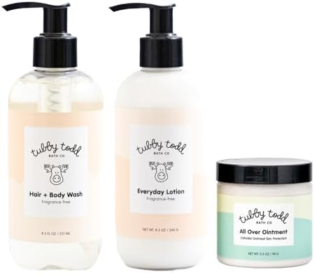 TUBBY TODD 3-Step Baby Bath and Skincare Routine, The Regulars Bundle