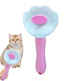 Brosse pour chat, brosse pour chien pour la perte,Peigne de démêlage - Enlève doucement le sous-po lâche, peigne à cheveux emmêlés en forme de patte de chat avec bouton de déverrouillage, sous-poil