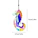 Animal Crystal Hanging Butterfly Prism Suncatcher, Hummingbird Rainbow Glass Butterfly Sun Catcher Sea Horse Hanging Crystals for Window Garden Home Christmas Decor-AB Sea Horse