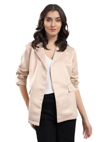 Image of KOTTY Womens Soild Regular fit 3 /4 Sleeve Formal -Casual Blazer