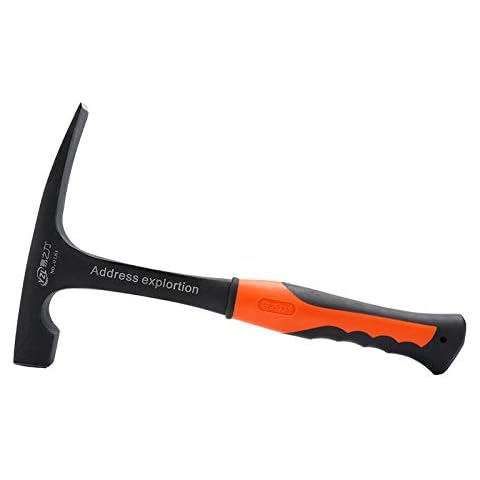 Forged Brick Hammer, Geologist Rock Pick, Bricklayer's/Mason's Hammer - 30 oz Masonary Tool with Forged Steel Construction & Shock Reduction Handle Cover