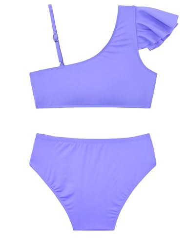 Girls Swimsuit Bikini Set 2 Piece Quick Dry Ruffle Bathing Suit Kids Swimwear with Spaghetti Strap2