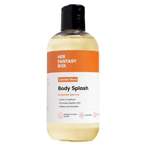 Her Fantasy Box | Body Splash Caramel Glaze Fragrance Oil Warm Caramel & Vanilla Gourmand Scent Lightweight Hydrating Body Oil Vegan & Cruelty Free