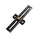 S Rui Obróbka drewna 180 / 280mm Skala aluminiowa Limit stopu Linia Liniowca Dostrajanie Wolerów W Kształcie Multi-Function Hole Linijka Linijka S Rui (Color : 180mm)