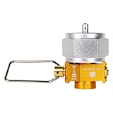 kesurpae Einfacher Adapter zum Nachfüllen von Gaskartuschen für Campingkocher, ideal zum Wandern und Picknicken. Rostfrei und ungiftig. Anschluss für Propangasflaschen.