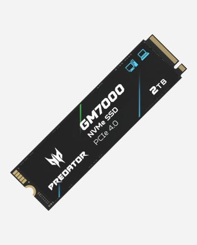 acer Predator GM7000 2TB .2 SSD 2280 NVMe Gen4 Disque dur interne pour jeu compatible avec PS5 jusqu'à 7400 Mo/ – BL.9BWWR.106 - vue 9