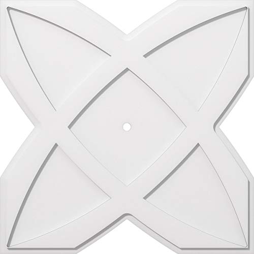 Ekena Millwork CMP32TS-01000 Titus Architectural Grade PVC Contemporary Urethane Ceiling Medallions 32"OD x 1"ID x 11"C x 1"P