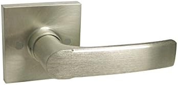 Satin Nickel Lock Door Square Plate Lever Handle Entry/Privacy/Passage/Dummy/Deadbolt 8048DC (Dummy (Non-Functional))