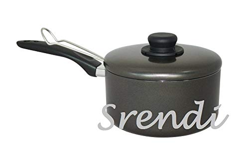Srendi® 20cm and 22cm Non Stick Chip Pan with Lid & Wire Basket Aluminium Deep Fryer Saucepan Made in UK (9 Inches - 22cm)