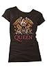 Rockoff Trade Damen Queen Classic Crest T-Shirt, Black (Black Black), Medium #3