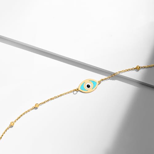 Pure Collection by Ross-Simons Italian 14kt Yellow Gold Evil Eye Bracelet With Multicolored Enamel3