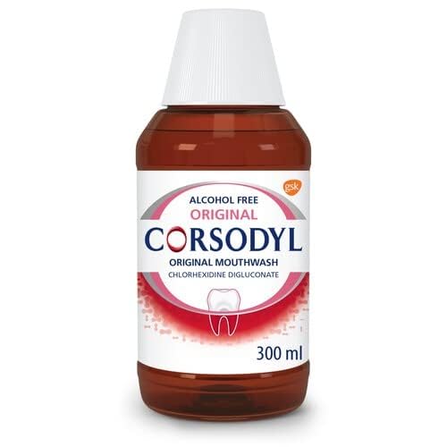 CorsodylPrevents gum disease & Bleeding Gum Treatment, Medicated Antibacterial Mouthwash, Original Alcohol Free, 300 ml