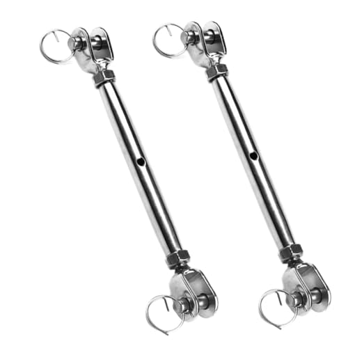 Alipis 2 piezas Tensores de Acero Inoxidable con Quijada para Cable, Resistentes a la Corrosión, para Exterior miniatura 1