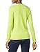 Amazon Essentials Women's Lightweight Long-Sleeve V-Neck Sweater, 100% Cotton, Lime Green, X-Small