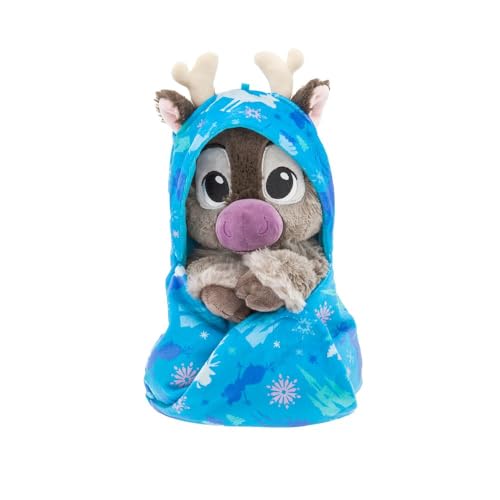 Disney Store Official Sven Plush with Blanket Pouch - Frozen- Disney Babies Plushy in Baby Swaddle - Kids Toy for Those who Love Plush Figure Toys,...