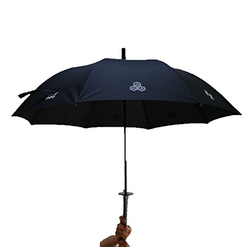 Umbrella Ninja Samurai Sword Style Japanese Japan Anime Mt.Fuji Black