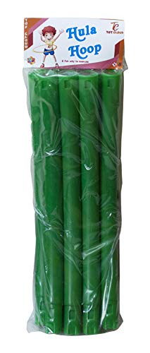 Image of Toy Cloud Adults 8 Interlock able Pieces Octa Design Premium Adjustable Hula Hoop Ring for Exercise (4 Size, 18-29 Inch, Green)