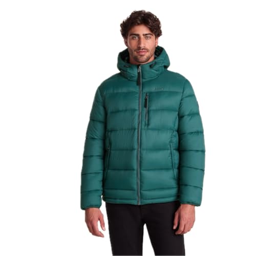 Image of TOG24 Maloney Mens Padded Jacket Warm Windproof Puffer Jackets Winter Insulated Quilted Coat with Multi-pocket for Hiking Skiing Travelling Dark Turquoise XL