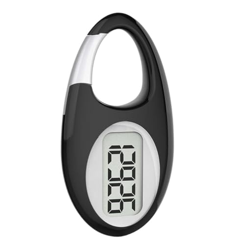 Nicear Podómetro deportivo 3D Mini Podómetro digital con gancho para hombres, mujeres, adultos y personas mayores. Registra con precisión los pasos.