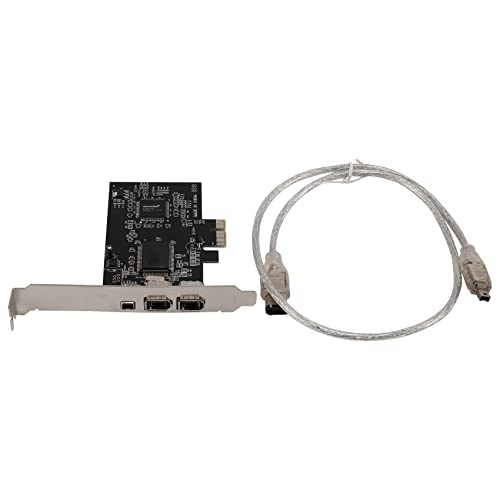 Pasuihcay 1394 Firewire Card,PCIe 3 Ports 1394A Firewire Expansion Card, PCI Express to External IEEE 1394 Adapter Controller