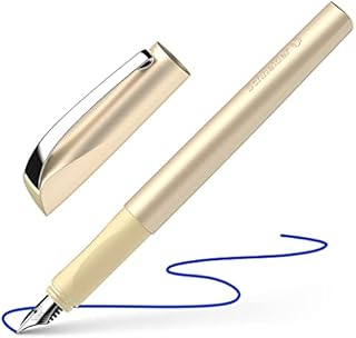 Schneider Ceod Shiny Fountain Pen (Right- and Left-Handed, M Nib, incl. Ink cartridge royal blue) powder pink