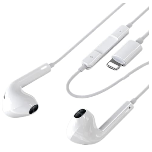Fone de Ouvido Lightning com Microfone Integrado Compatível com iPhone – Som Cristalino e Baixa Latê