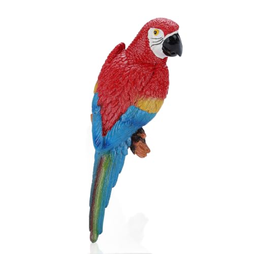 HERCHR Estatua de jardín Colgante de Loro de Resina, Figura de pájaro para Exterior, Escultura de Pared, Adorno de Loro de imitación para el jardín y el hogar, Regalo para los Amantes de Las Aves HERCHR Estatua de jardín Colgante de Loro de Resina, Figura de pájaro para Exterior, Escultura de Pared, Adorno de Loro de imitación para el jardín y el hogar, Regalo para los Amantes de Las Aves