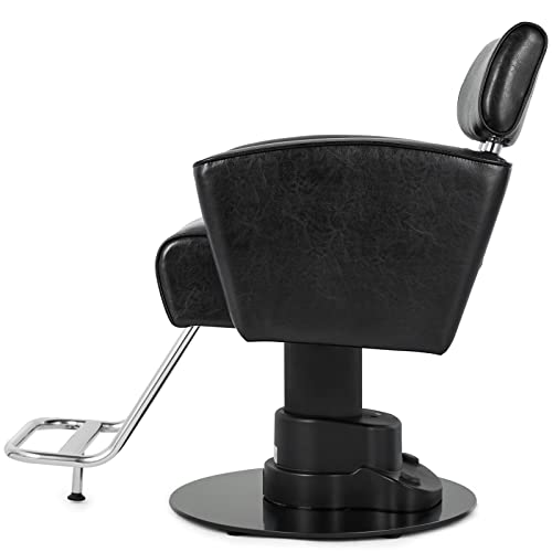 Artist Hand Electric Barber Chair, Electric Lift Chairs, Hydraulic Barber Chairs Heavy Duty, Pedal Lift Salon Furniture Spa Shampoo Equipment Hair Chair For Barber Shop, Beauty Salon (Black) #TOP7