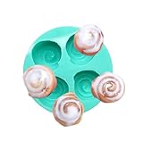 Miniatures Cinnamon rolls mold - Mini embeds cinnamon rolls silicone mold Toppings for candles, jewelry, mini fake food NC001