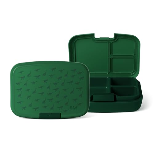 Image of Simple Modern Porter Bento Lunch Box | BPA Free, Leak-Resistant, Dishwasher Safe | Lunch Container for Girls, Boys, Toddlers, Kids | 3 Compartments, Dino World