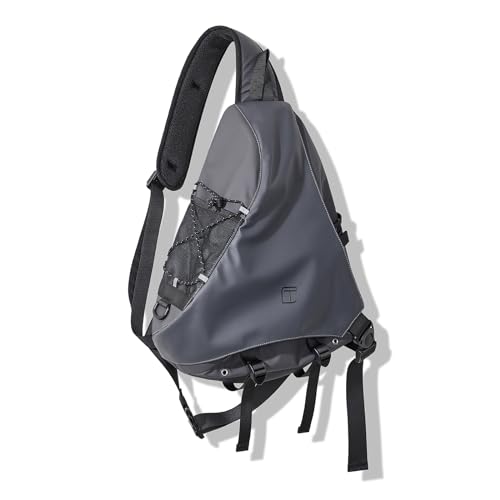 TANGCORLE Mochila tiracolo com alça transversal, bolsa esportiva masculina de viagem multiuso, Cinza, TC-511, Bolsa tiracolo masculina