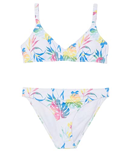 Maillot de bain Roxy fille anti-glisse deux pièces blanc sport taille 8 ans confortable