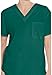 Dickies Mens V-Neck Scrub Top with 5 Pockets - Medical & Nursing Uniform Shirt, Side Vents Plus Size - 81906, 2XL, Hunter Green