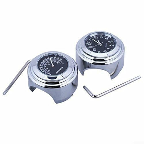 Horloge thermomètre pour guidon de moto, facile à monter sur guidon 7/8
