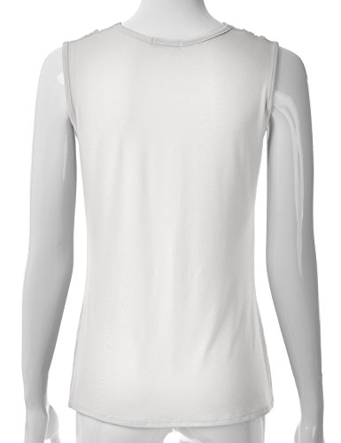 EIMIN Women's Cowl Neck Ruched Draped Sleeveless Stretchy Blouse Tank Top (S-3X)3